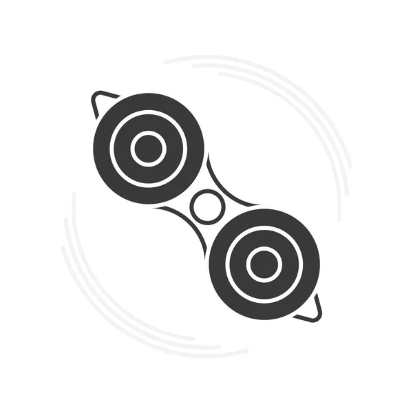 Icono de spinner negro aislado . — Vector de stock