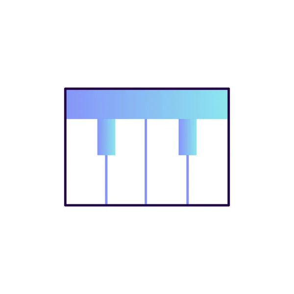 Logo d'instrument de musique. Clés pour piano . — Image vectorielle