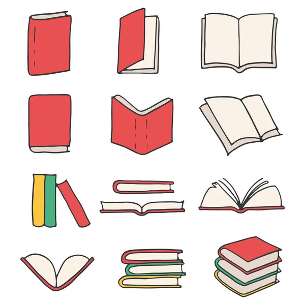 El çekilmiş renkli kitap simgesi. 