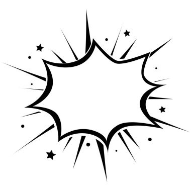Boş çerçeve. Vektör yıldız şablonu.