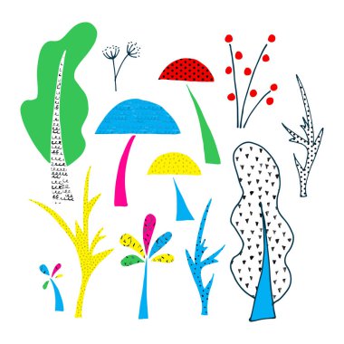 Orman küçük resim öğeleri.