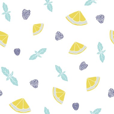 Taze meyve ve çilek ile seamless modeli. 