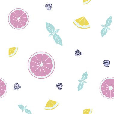 Taze meyve ve çilek ile seamless modeli. 