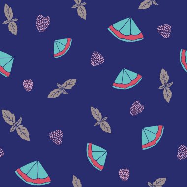 Taze meyve ve çilek ile seamless modeli. 