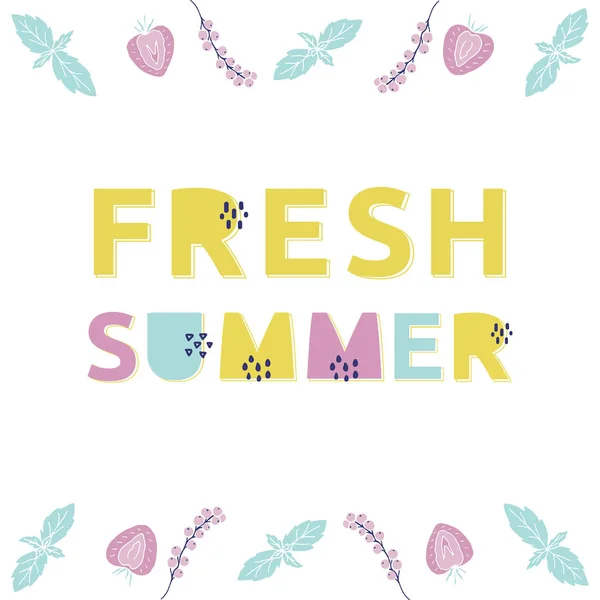 Fresh Summer vector card. — Stock Vector