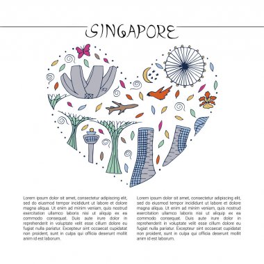 Kültür ve mimari Singapur. Tüm ana sembollerinden kalbinde