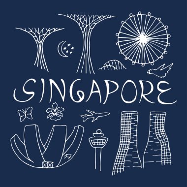 Singapur sembolleri. 