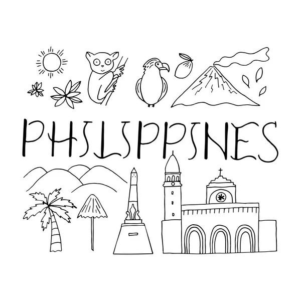 Símbolos nacionales de Filipinas . — Archivo Imágenes Vectoriales