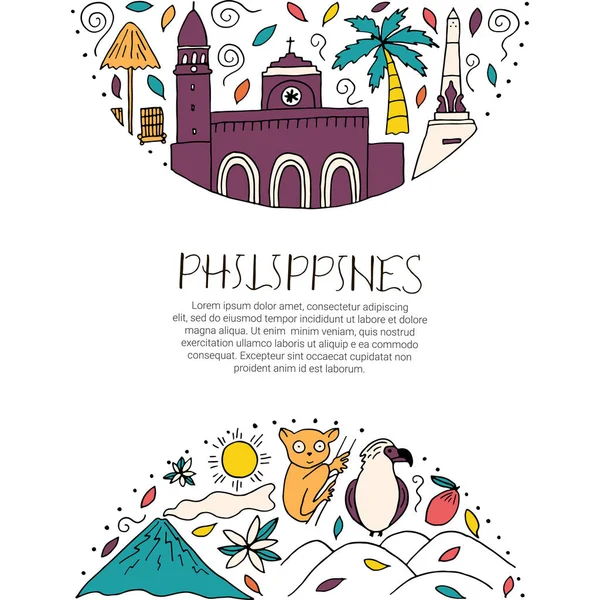 Symboles nationaux des Philippines . — Image vectorielle