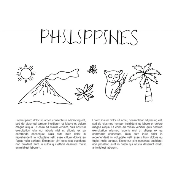 Nationalsymbole der Philippinen. — Stockvektor