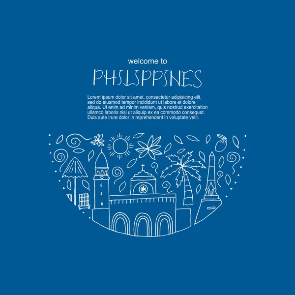Nationella symboler i Filippinerna. — Stock vektor