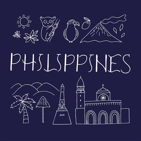 Nationalsymbole der Philippinen. — Stockvektor