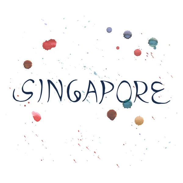 Letras de Singapur . — Vector de stock