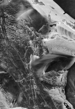 Küçük kar taneleri yüz