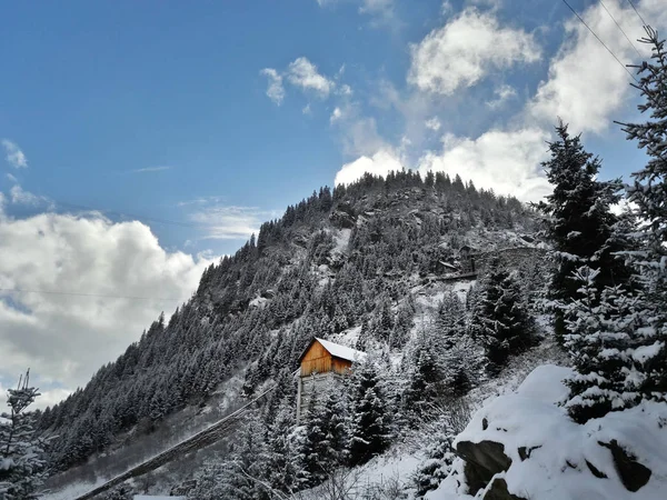 Beautiful view of Ridanna mines buildings. — Stock Photo, Image