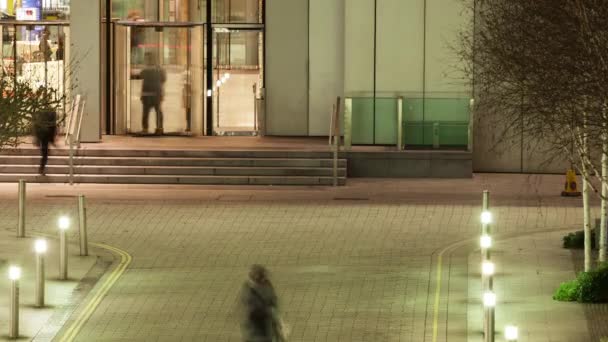 Londra Ngiltere Ocak 2017 Timelapse Bir Şhanı Kalabalık Saatte Bürosundan — Stok video