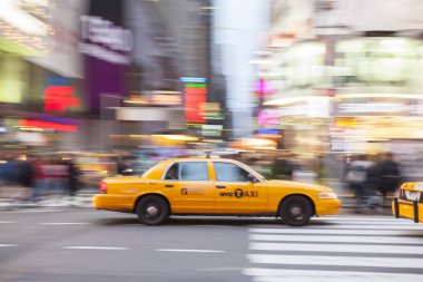 Sarı taksi Times Square, New York City, New York, ABD