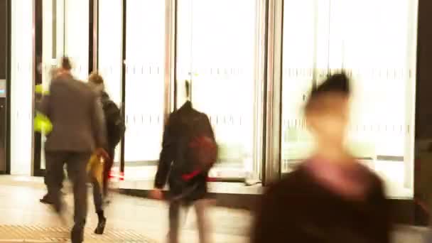 London England März 2017 Zeitraffer Verlassen Arbeiter Zur Rush Hour — Stockvideo
