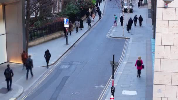 London England March 2017 Peningkatan Pandangan Time Lapse Dari Komuter — Stok Video