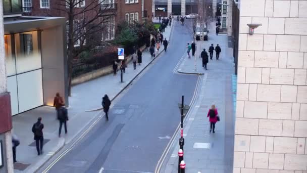 Londres Inglaterra Março 2017 Vista Ampliada Lapso Tempo Dos Passageiros — Vídeo de Stock