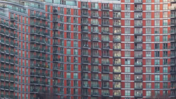 Día Noche Lapso Tiempo Del Exterior Moderno Bloque Apartamentos Noche — Vídeo de stock