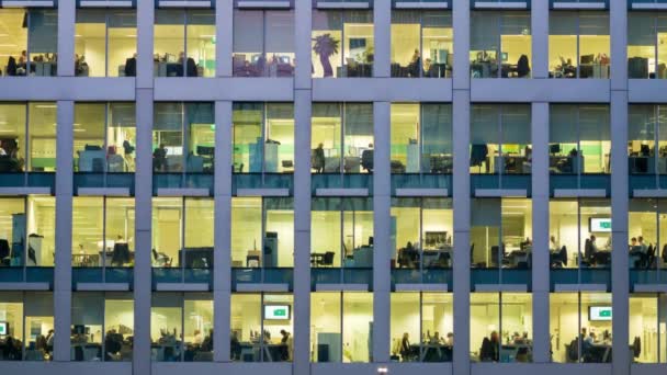 Londra Birleşik Krallık Ocak 2014 Geceleri Bir Ofis Bloğunun Dış — Stok video