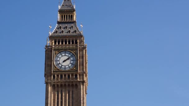 Timelapse Del Big Ben Durante Giorno Che Mostra Ombra Strisciante — Video Stock