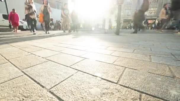 Londres Reino Unido Maio 2019 Vista Ângulo Baixo Timelapse Pedestres — Vídeo de Stock