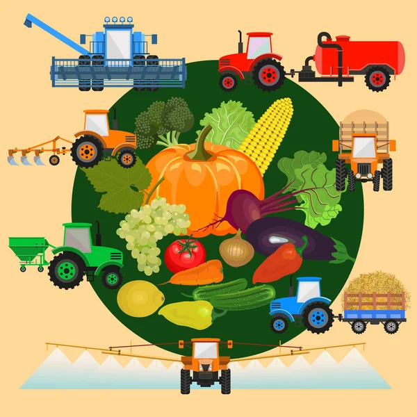 Agricultural and farming — Stock Vector