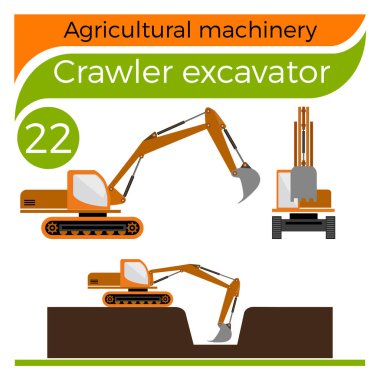 Paletli ekskavatör vektör