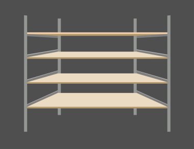 Boş rafları vektör