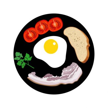 bir tabakta Servis Kahvaltı