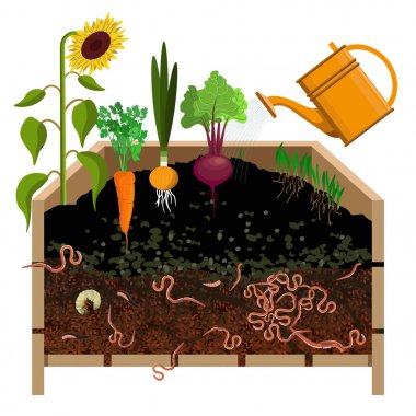 Compost pile vector clipart
