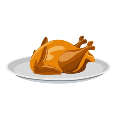 Kavrulmuş tavuk vektör