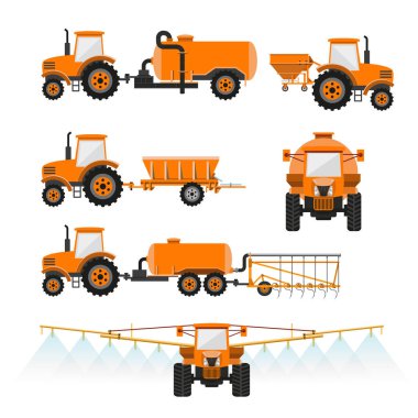 Agricultural machinery vector clipart