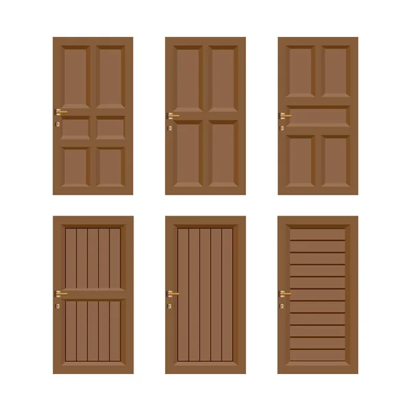 Doors in flat style — Stock Vector