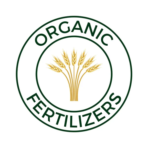 Etiquetas de fertilizantes orgânicos —  Vetores de Stock