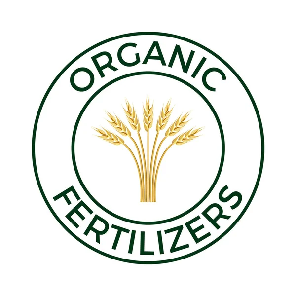 Etiquetas de fertilizantes orgánicos — Archivo Imágenes Vectoriales