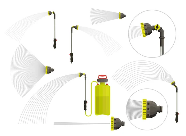 Набор векторных садовых опрыскивателей — стоковый вектор