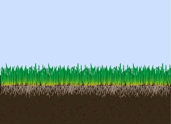 Почва и трава — стоковый вектор