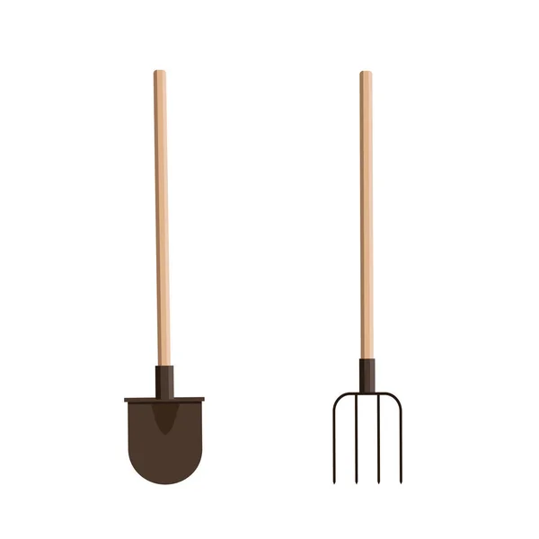 Shovel and pitchfork — Stock Vector