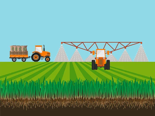 Traktör gübre alan.
