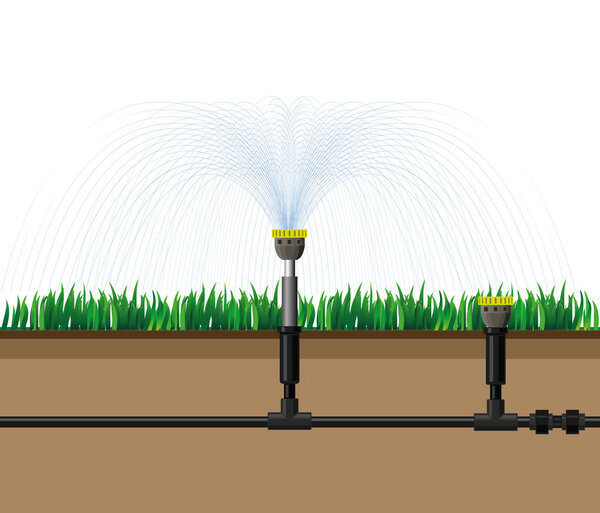 Automatic sprinklers watering