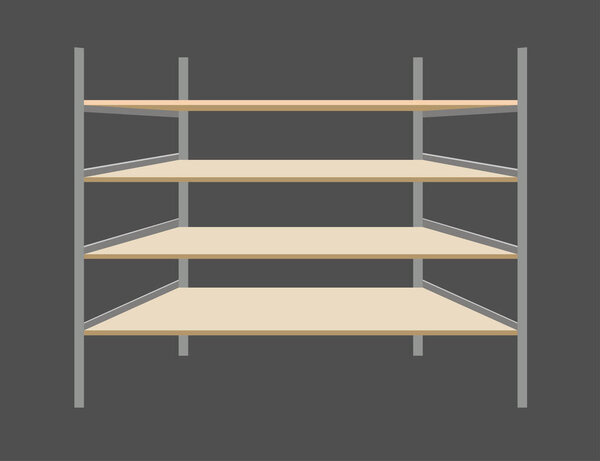 Empty shelves vector