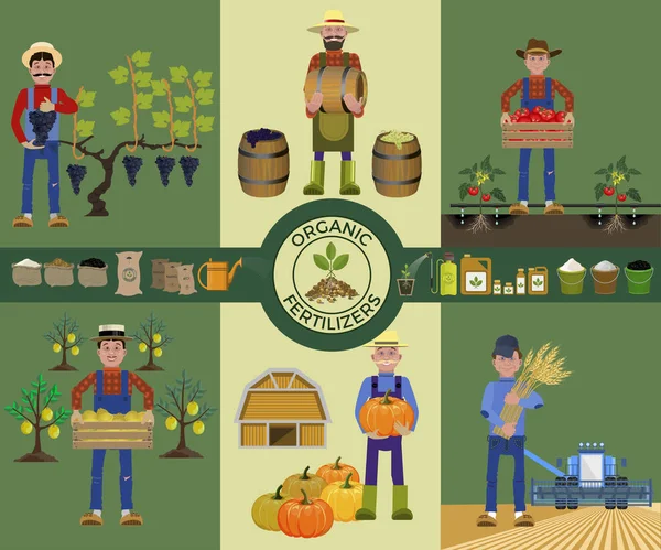 Agricultura y viticultura — Vector de stock