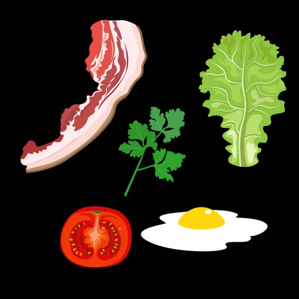 Illustration vectorielle de bacon — Image vectorielle