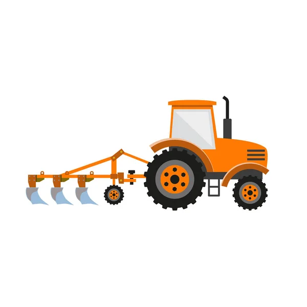 Tractor with plow — Stock Vector