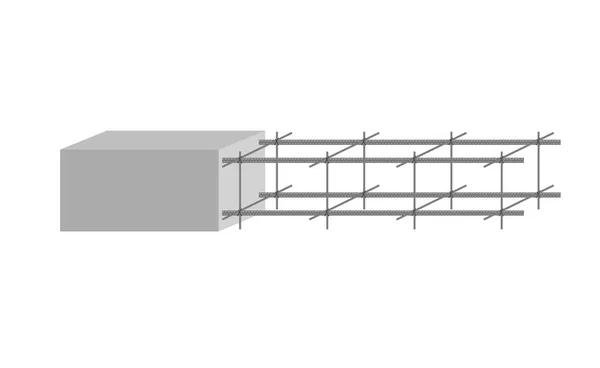 Une cage d'armature attachée — Image vectorielle