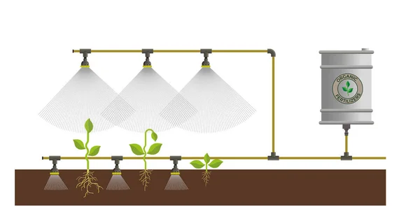 Système d'arrosage des plantes — Image vectorielle