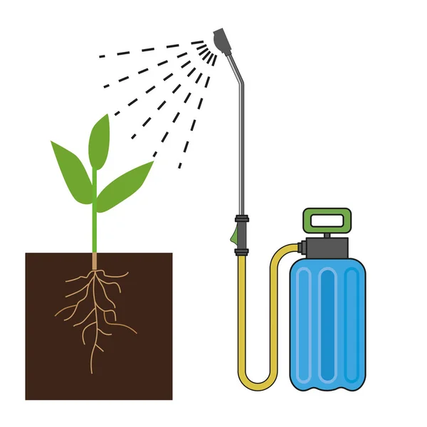 Garden sprayer illustration — Stock Vector